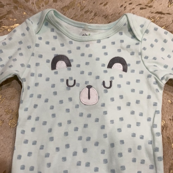 Polka Dot Bear Girls Long Sleeve Onesie - Picture 2 of 2